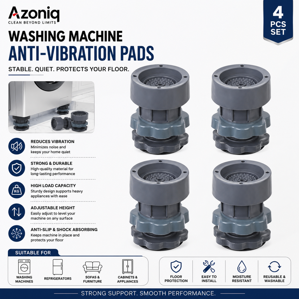 Washing Machine & Refrigerator Stand with Anti-Vibration Pads