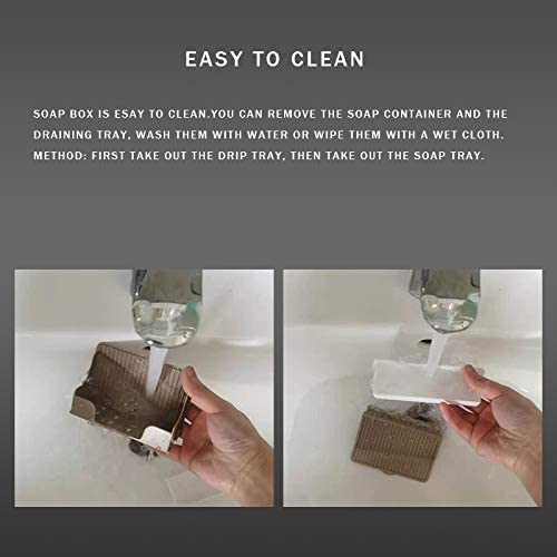 Wall Mounted Soap Box With Lid Double Grids