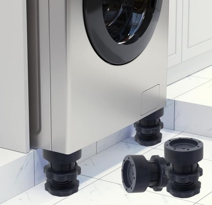 Washing Machine & Refrigerator Stand with Anti-Vibration Pads