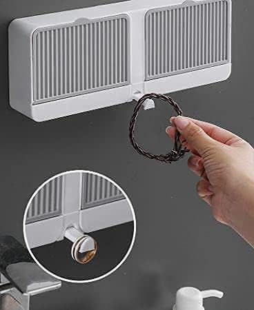 Wall Mounted Soap Box With Lid Double Grids