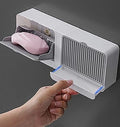 Wall Mounted Soap Box With Lid Double Grids