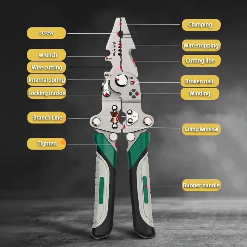 All-in-1 Multifunction Stainless Steel Wire Stripper Tool