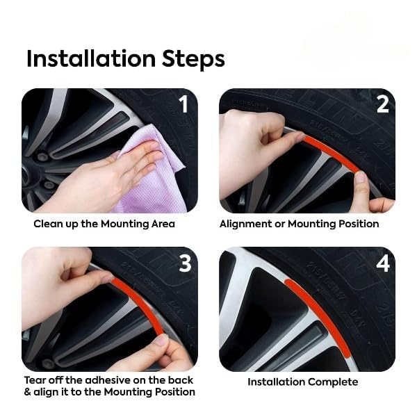 Car Wheel Reflective Strips (Pack of 20)