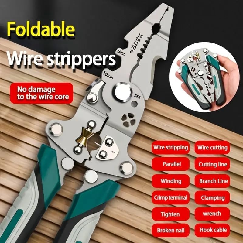 All-in-1 Multifunction Stainless Steel Wire Stripper Tool