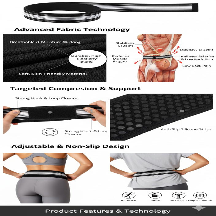 Lower Back Support Brace for Men and Women