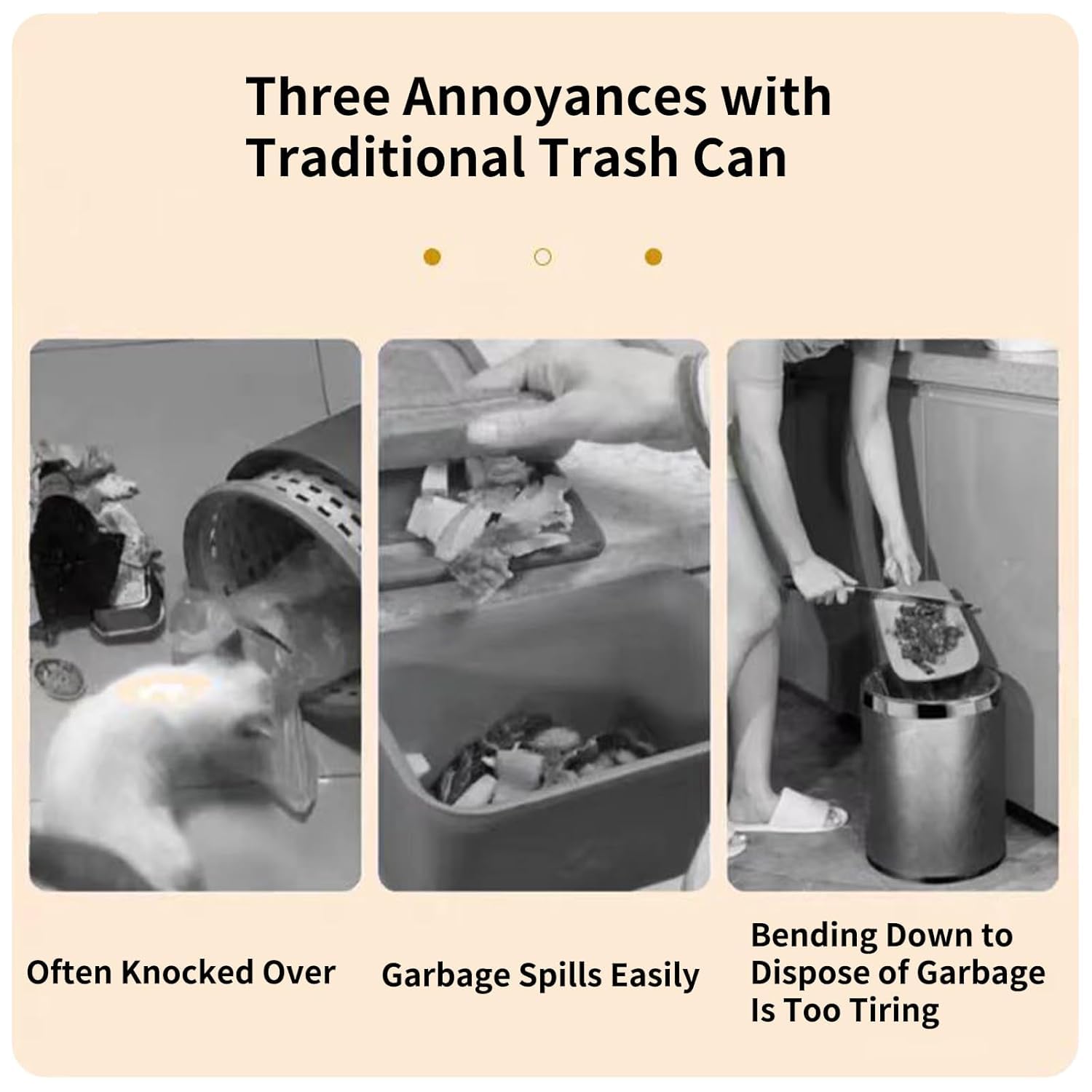 Trash Can for Kitchen Cabinet