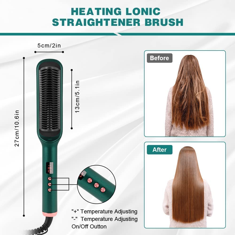 Ceramic Hair Straightening Brush for Women