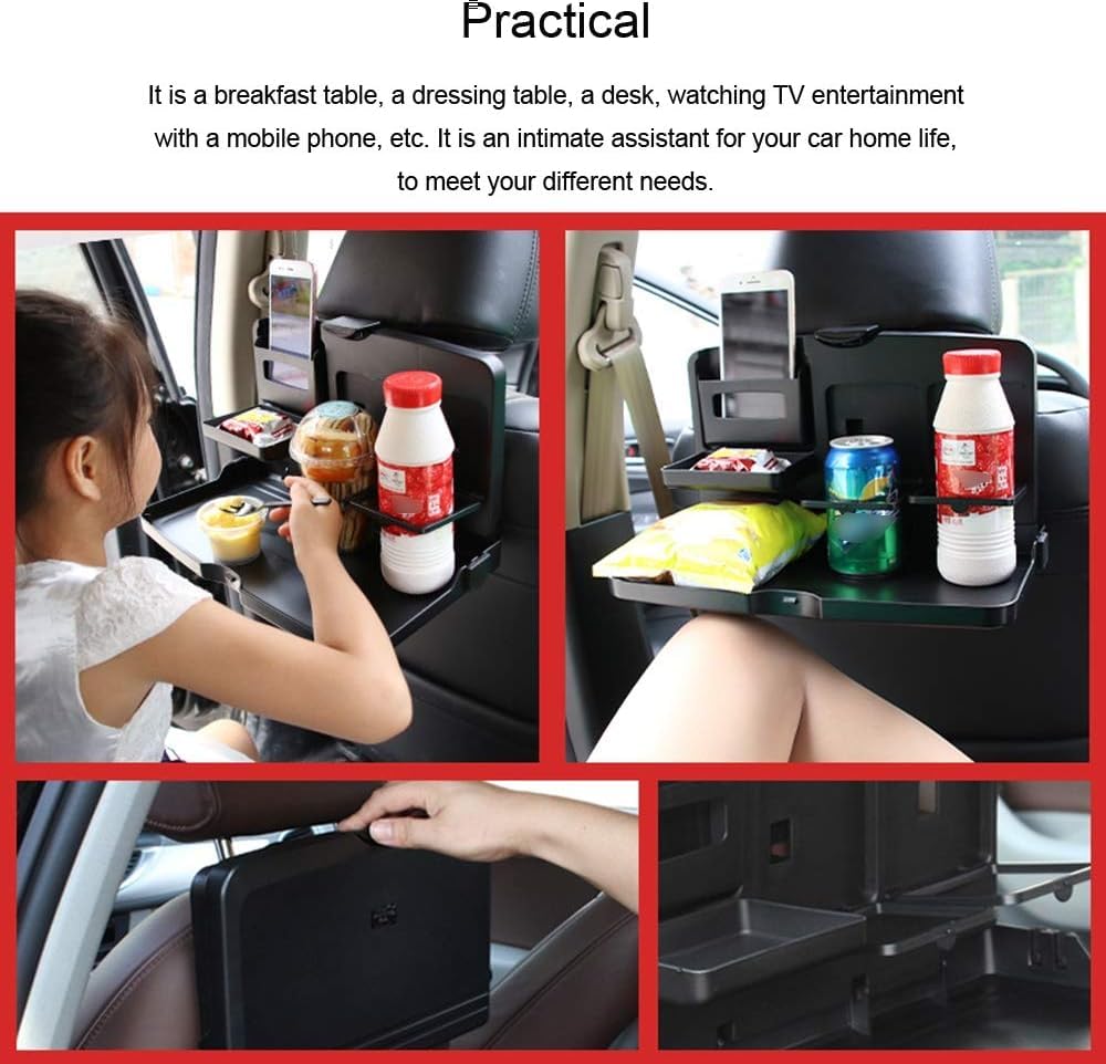 Car Back Seat Food Tray Table Organizer