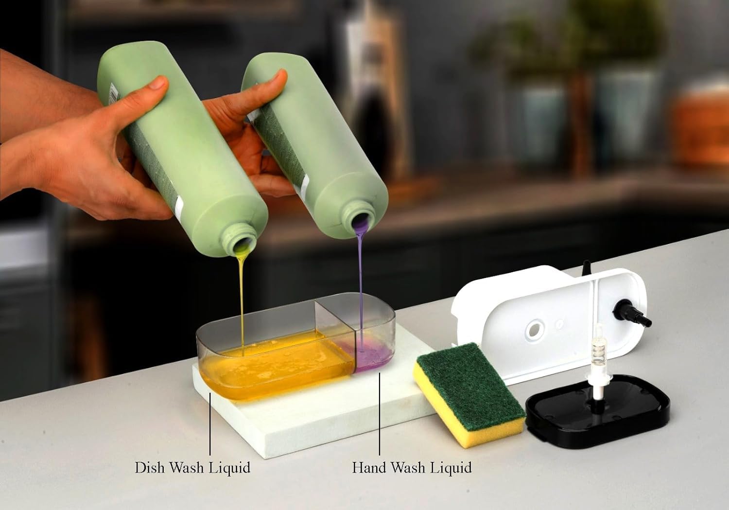 3 in 1 Dish Soap Liquid Pump Dispenser