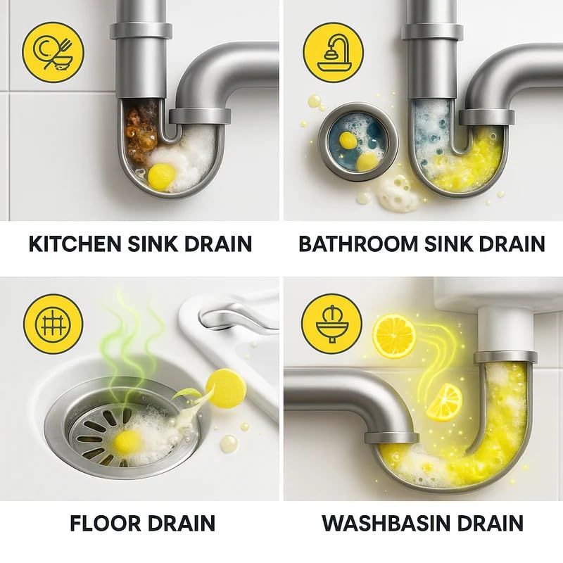 Yellow Bubble Tablets for Deep Cleaning
