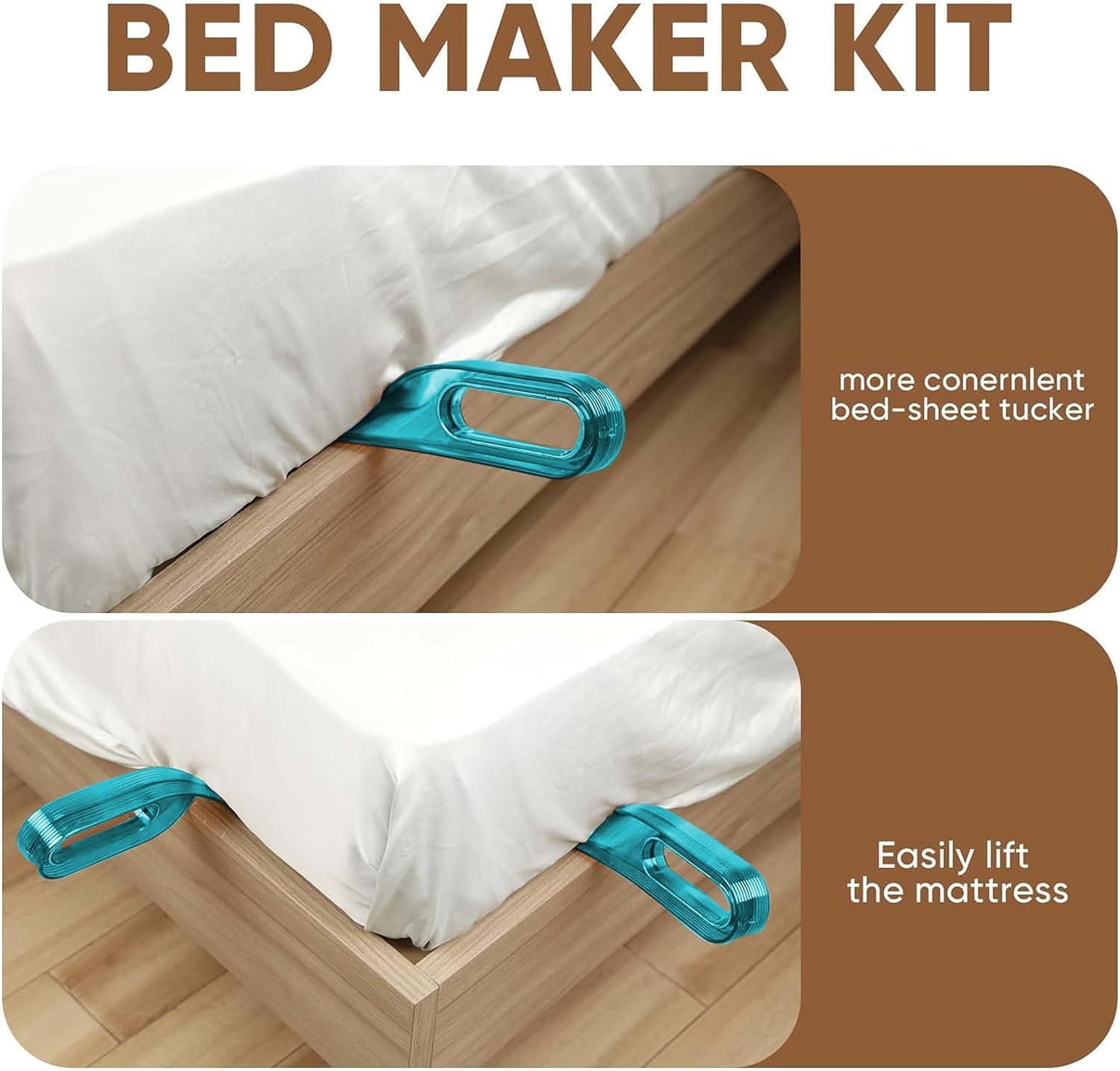 2-in-1 Mattress Lifter Stand & Bed Sheet Tucker Tool