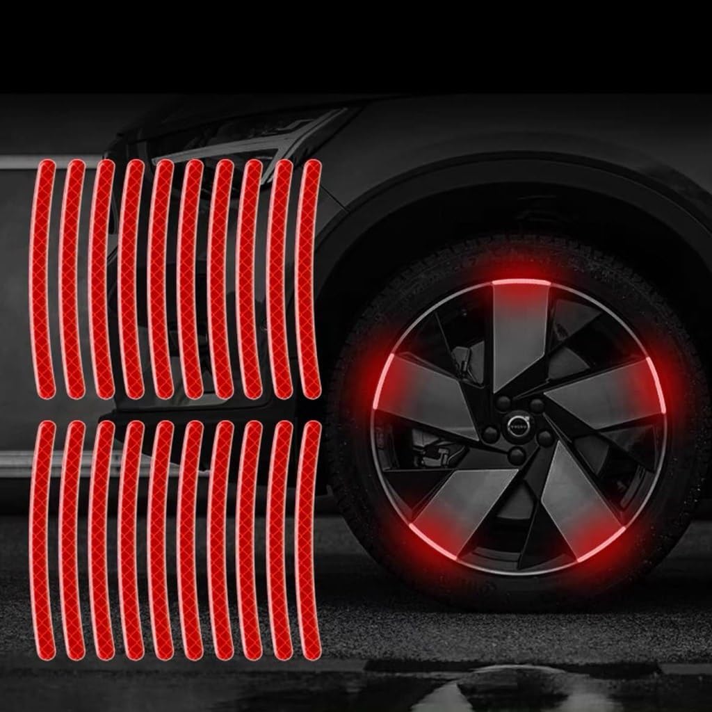 Car Wheel Reflective Strips (Pack of 20)