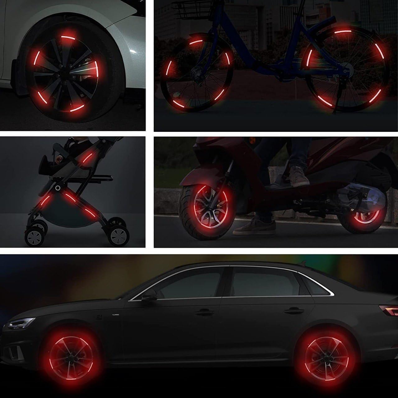 Car Wheel Reflective Strips (Pack of 20)