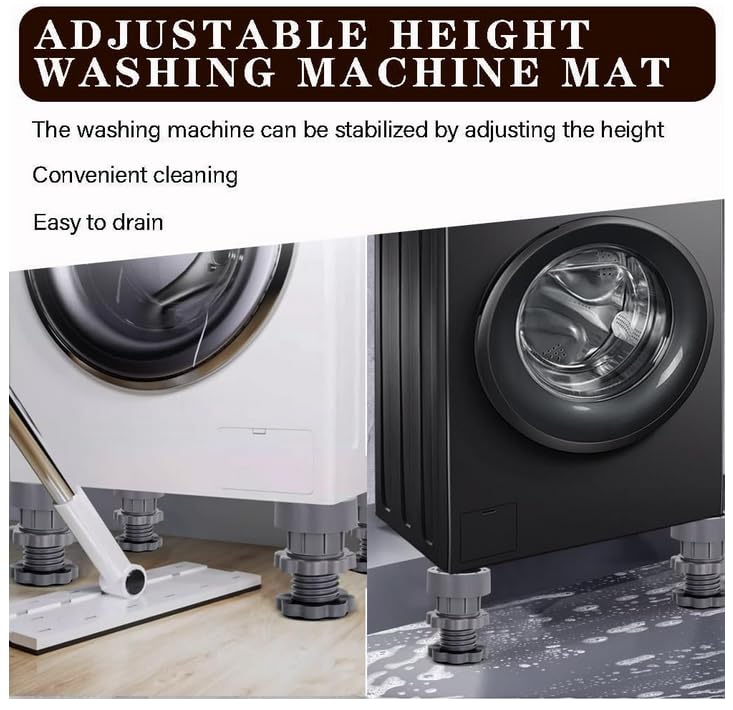 Washing Machine & Refrigerator Stand with Anti-Vibration Pads