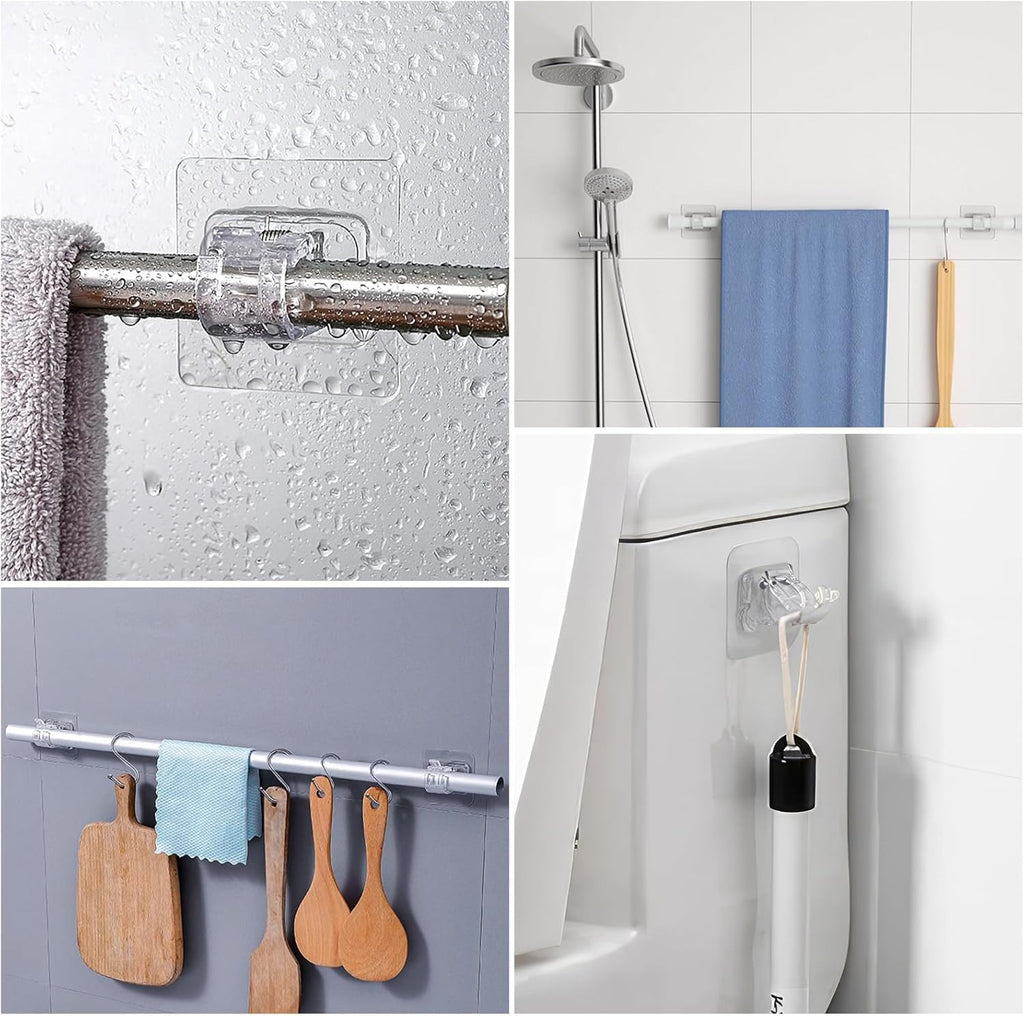 No Drill Curtain Rod Brackets