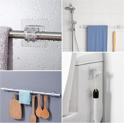 No Drill Curtain Rod Brackets
