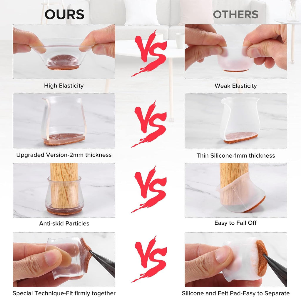 Silicone Chair Leg Floor Protectors