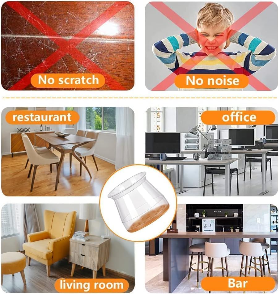 Silicone Chair Leg Floor Protectors
