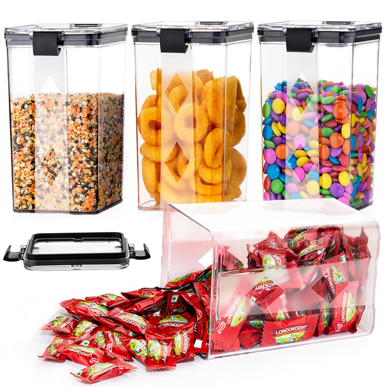 Air Tight Containers For Kitchen Storage Set (1100 ML)