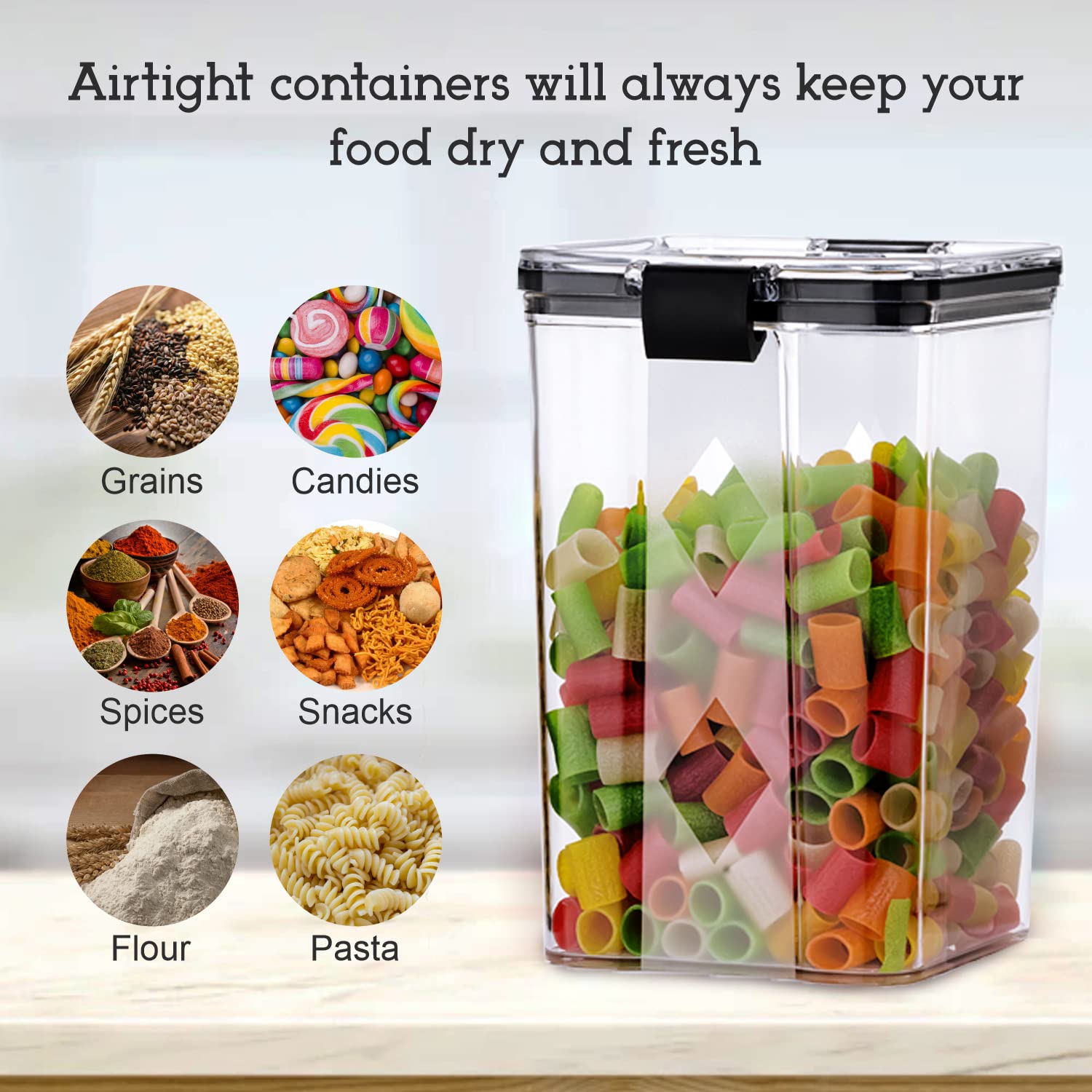 Air Tight Containers For Kitchen Storage Set (1100 ML)